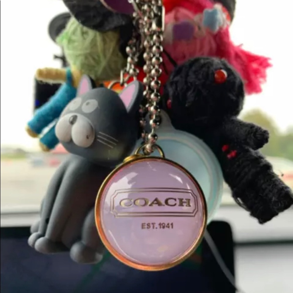 LIGHT PINK Coach Handbag Orb/Ball Fob/Charm